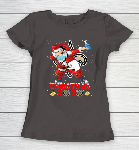 New Orleans Saints Funny Santa Claus Dabbing Christmas 2020 NFL Women's T-Shirt 7