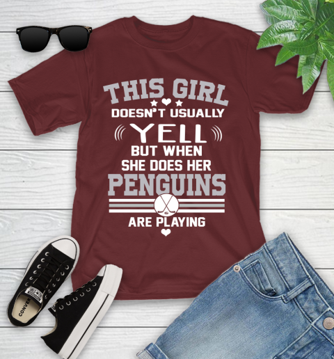 Pittsburgh Penguins NHL Hockey I Yell When My Team Is Playing Youth T-Shirt 14