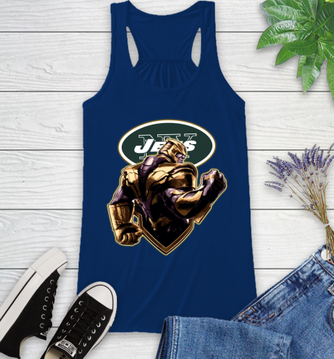 NFL Thanos Avengers Endgame Football Sports New York Jets Racerback Tank 9