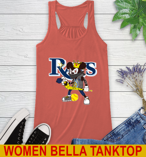 Tampa Bay Rays MLB Baseball Mickey Peace Sign Sports Racerback Tank 4
