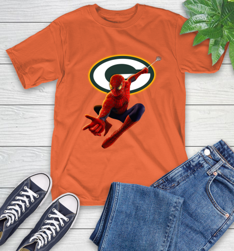 NFL Spider Man Avengers Endgame Football Green Bay Packers T-Shirt 5
