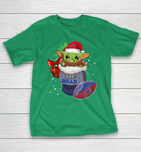 Buffalo Bills Christmas Baby Yoda Star Wars Funny Happy NFL T-Shirt