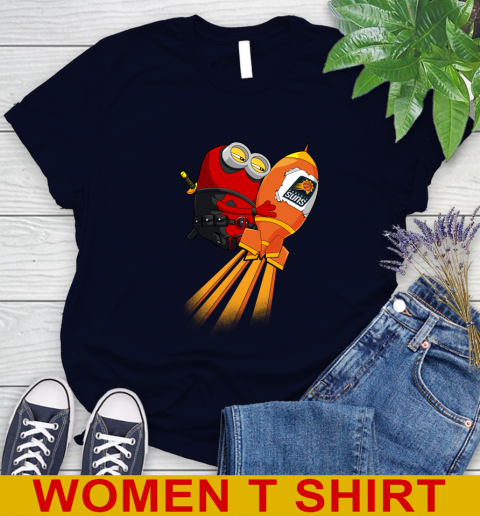 NBA Basketball Phoenix Suns Deadpool Minion Marvel Shirt Women's T-Shirt 2