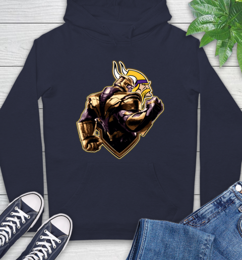 NFL Thanos Avengers Endgame Football Sports Minnesota Vikings Hoodie 4
