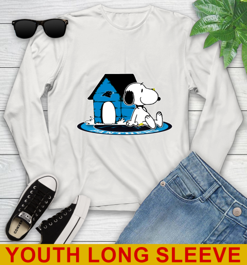 NFL Football Carolina Panthers Snoopy The Peanuts Movie Shirt Youth Long Sleeve 12