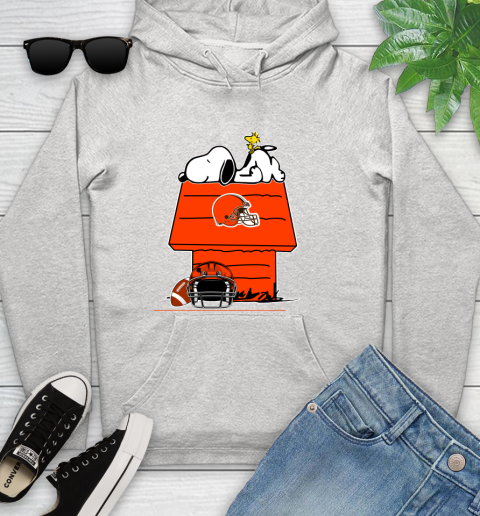 Cleveland Browns NFL Football Snoopy Woodstock The Peanuts Movie Youth Hoodie