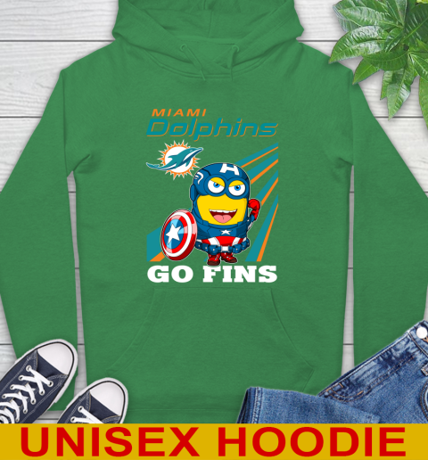 NFL Football Miami Dolphins Captain America Marvel Avengers Minion Shirt Hoodie 8