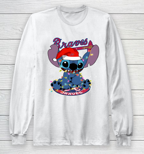 Atlanta Braves MLB noel stitch Baseball Christmas Long Sleeve T-Shirt