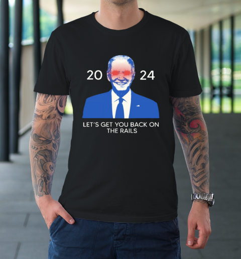 Biden Mugshot 2024 Let's Get You Back On The Rails T-Shirt