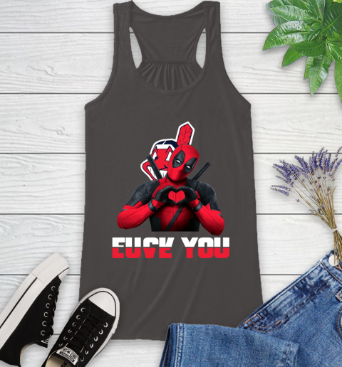 MLB Cleveland Indians Deadpool Love You Fuck You Baseball Sports Racerback Tank 11