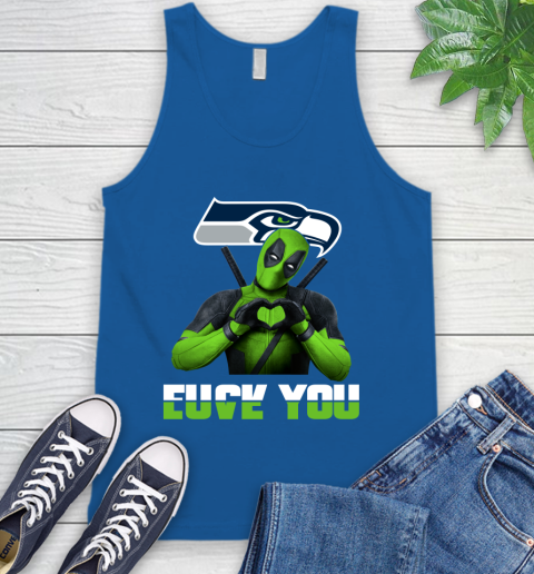 NHL Seattle Seahawks Deadpool Love You Fuck You Football Sports Tank Top 4