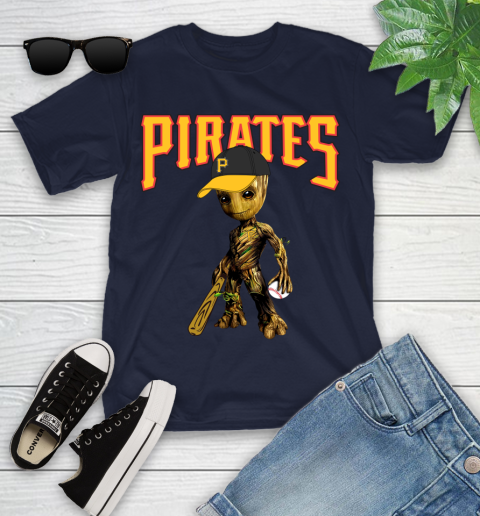 MLB Pittsburgh Pirates Groot Guardians Of The Galaxy Baseball Youth T-Shirt 3
