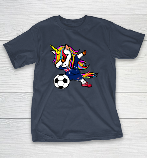 Dabbing Unicorn Australia Football Australian Flag Soccer T-Shirt 16