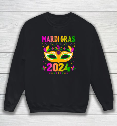 Mardi Gras 2024 Funny Mardi Gras Mask Costume Sweatshirt