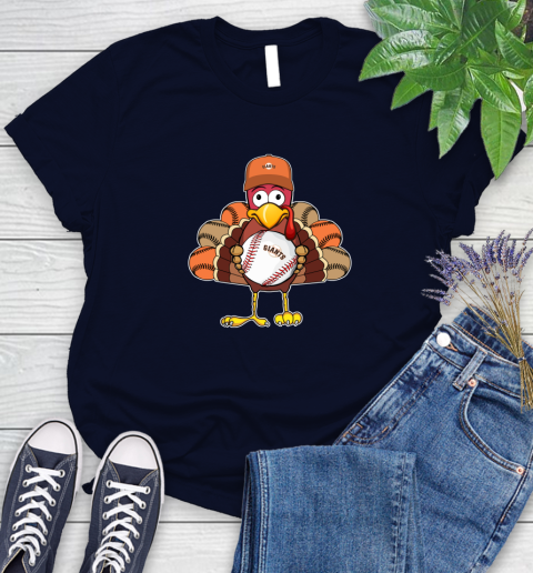 San Francisco Giants Turkey thanksgiving Women's T-Shirt 3