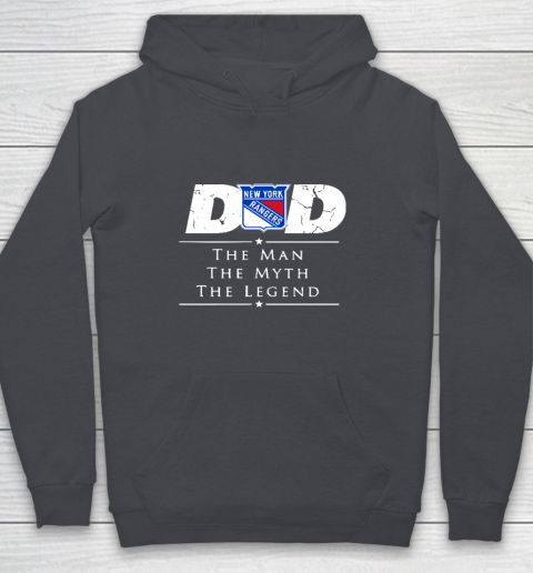 New York Rangers NHL Ice Hockey Dad The Man The Myth The Legend Youth Hoodie 5