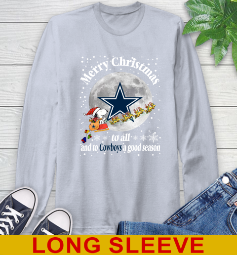 Dallas Cowboys Merry Christmas To All And To Cowboys A Good Season NFL Football Sports Long Sleeve T-Shirt 6