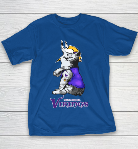 NFL Football My Cat Loves Minnesota Vikings Youth T-Shirt 6