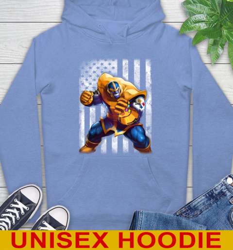 NFL Football Pittsburgh Steelers Thanos Marvel American Flag Shirt Hoodie 11