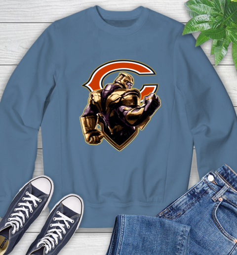 NFL Thanos Avengers Endgame Football Sports Chicago Bears Sweatshirt 7