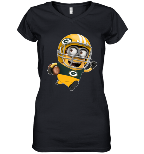 NFL Green Bay Packers Minions Disney Football Sports V-Neck T-Shirt