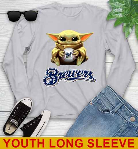 MLB Baseball Milwaukee Brewers Star Wars Baby Yoda Shirt 127