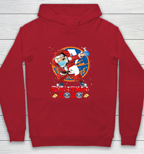 New York Islanders Funny Santa Claus Dabbing Christmas 2020 NHL Youth Hoodie 7