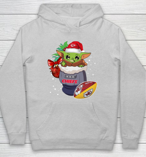 Kansas City Chiefs Christmas Baby Yoda Star Wars Funny Happy NFL Hoodie 6