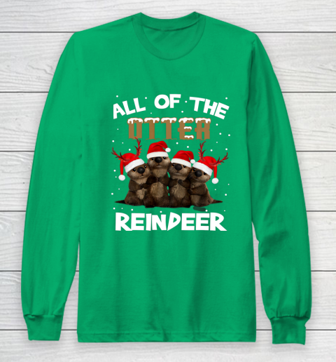 All Of Otter Reindeer Christmas Pajamas Tshirt Xmas Long Sleeve T-Shirt 4