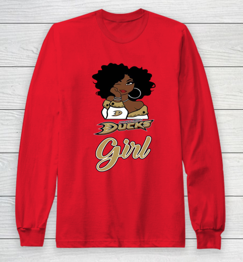 Anaheim Ducks Girl NHL Long Sleeve T-Shirt 10