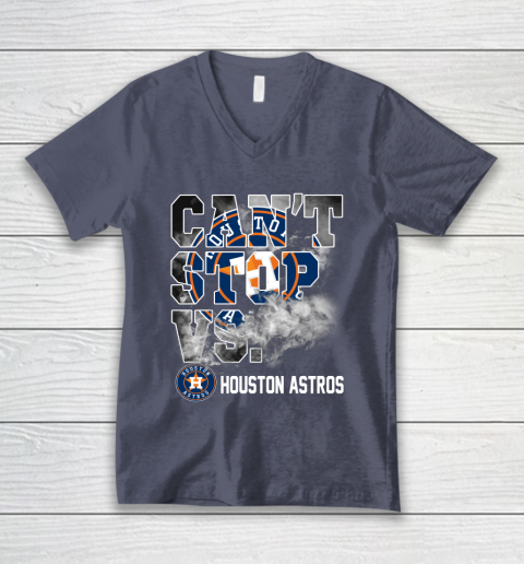 MLB Houston Astros Baseball Can't Stop Vs Houston Astros V-Neck T-Shirt 7