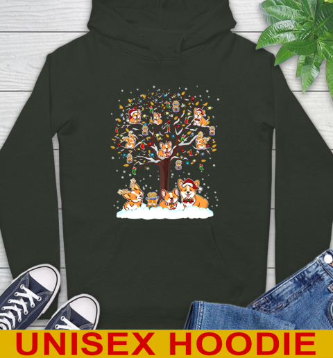 Corgi dog pet lover light christmas tree shirt 24