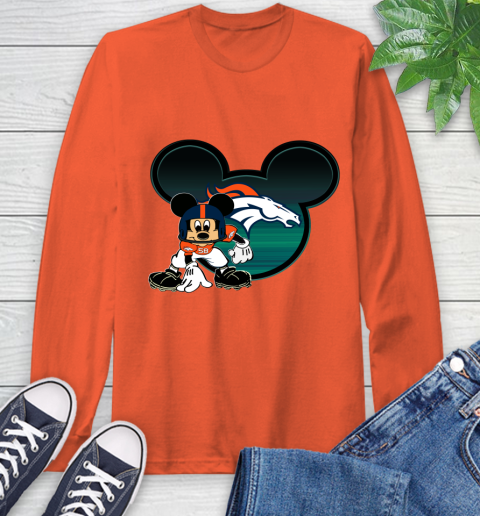 NFL Denver Broncos Mickey Mouse Disney Football T Shirt Long Sleeve T-Shirt 5