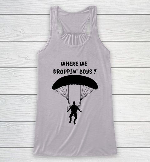 Fortnite Tshirt Where we droppin Boys Racerback Tank 3