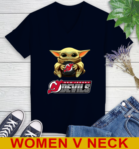 NHL Hockey New Jersey Devils Star Wars Baby Yoda Shirt 79