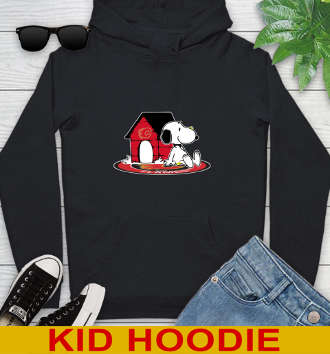 NHL Hockey Calgary Flames Snoopy The Peanuts Movie Shirt Youth Hoodie 2