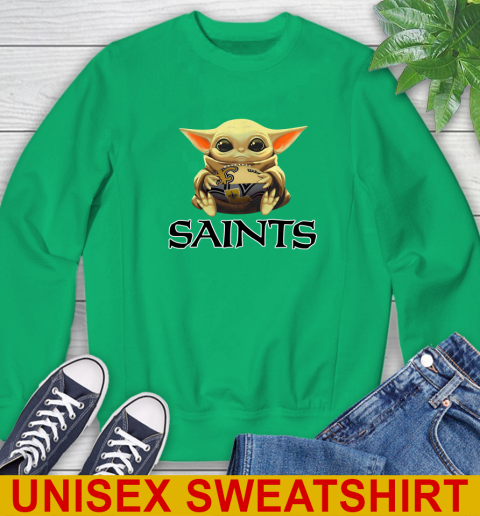 NFL Football New Orleans Saints Baby Yoda Star Wars Shirt Sweatshirt 6