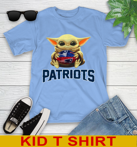 NFL Football New England Patriots Baby Yoda Star Wars Shirt Youth T Shirt Tee For Sports