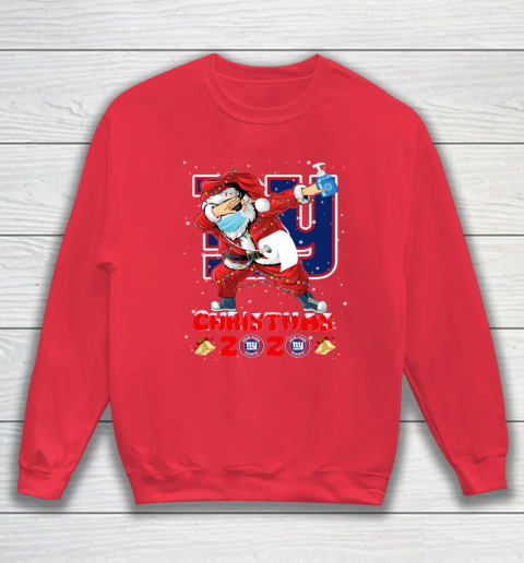 New York Giants Funny Santa Claus Dabbing Christmas 2020 NFL Sweatshirt 7
