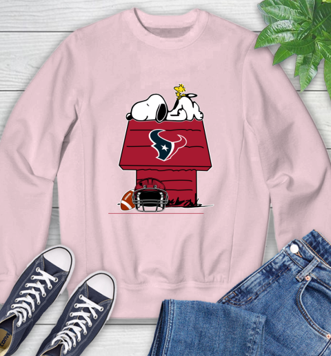 Houston Texans NFL Football Snoopy Woodstock The Peanuts Movie Sweatshirt 9