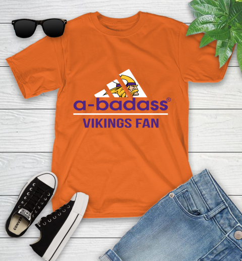 Minnesota Vikings NFL Football A Badass Adidas Adoring Fan Sports (1) Youth T-Shirt 9