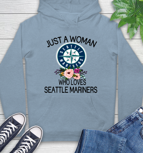 MLB Just A Woman Who Loves Seattle Mariners Baseball Sports Hoodie 6