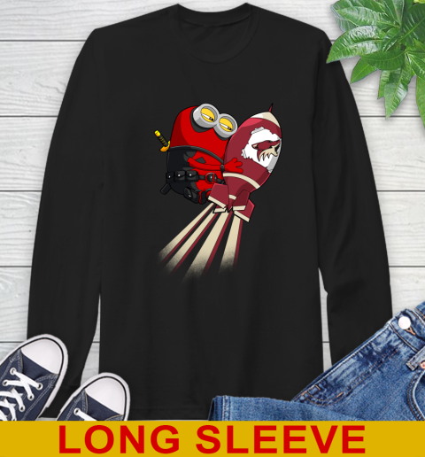 NHL Hockey Arizona Coyotes Deadpool Minion Marvel Shirt Long Sleeve T-Shirt