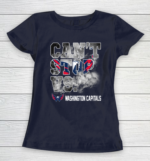 NHL Washington Capitals Hockey Can't Stop Vs Women's T-Shirt 2