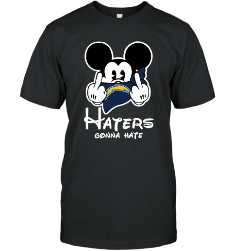 NFL Los Angeles Chargers Haters Gonna Hate Mickey Mouse Disney Football T Shirt