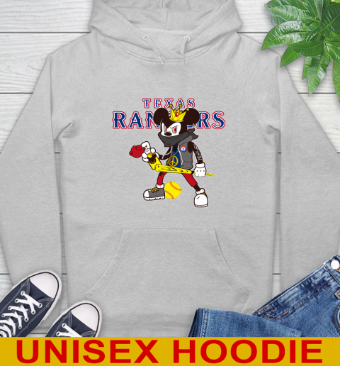 Texas Rangers MLB Baseball Mickey Peace Sign Sports Hoodie 6