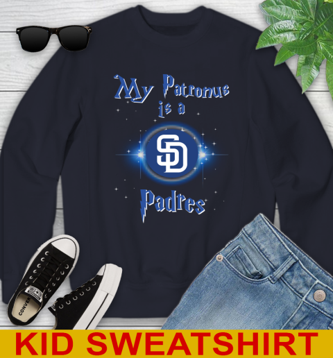 MLB Baseball Harry Potter My Patronus Is A San Diego Padres Youth Sweatshirt 2
