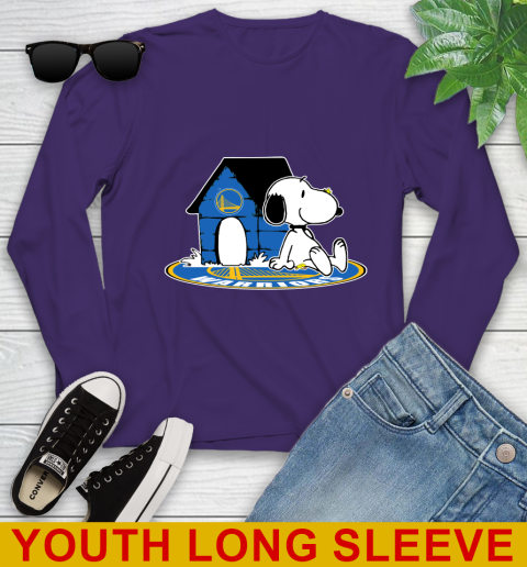 NBA Basketball Golden State Warriors Snoopy The Peanuts Movie Shirt Youth Long Sleeve 5