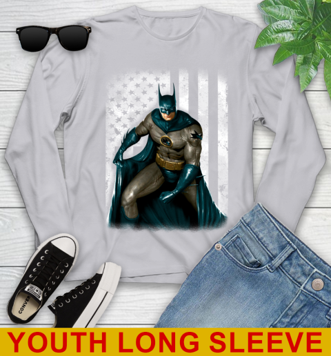 San Jose Sharks NHL Hockey Batman DC American Flag Shirt Youth Long Sleeve 5