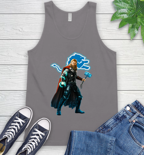 NFL Thor Avengers Endgame Football Detroit Lions Tank Top 7